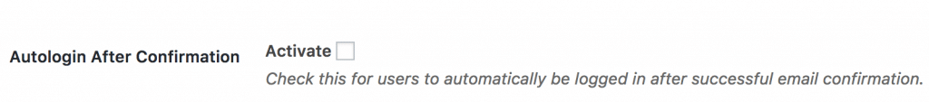 Automatically log in users after verifying/confirming their account in WordPress