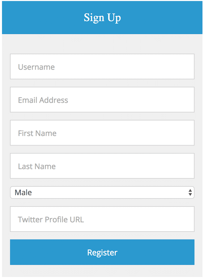 WordPress user registration form without password field requirement
