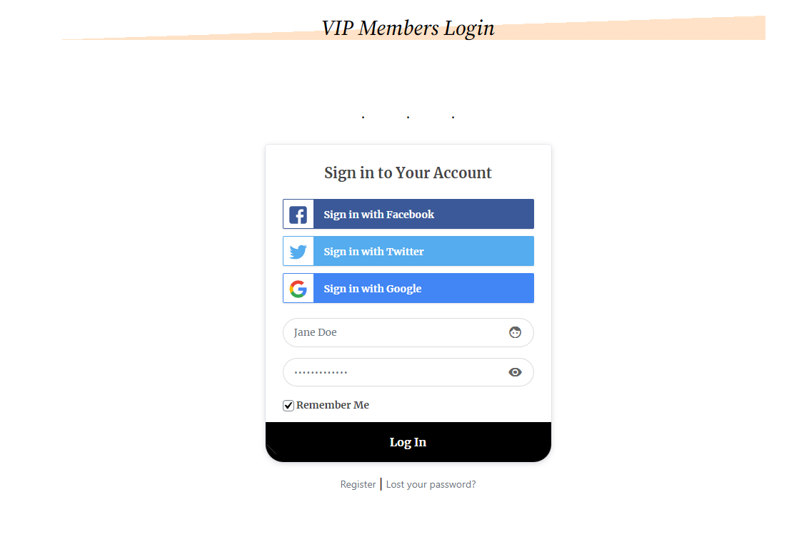 Convert free users login form