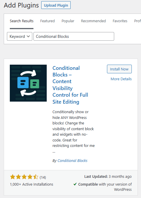 Conditional Blocks