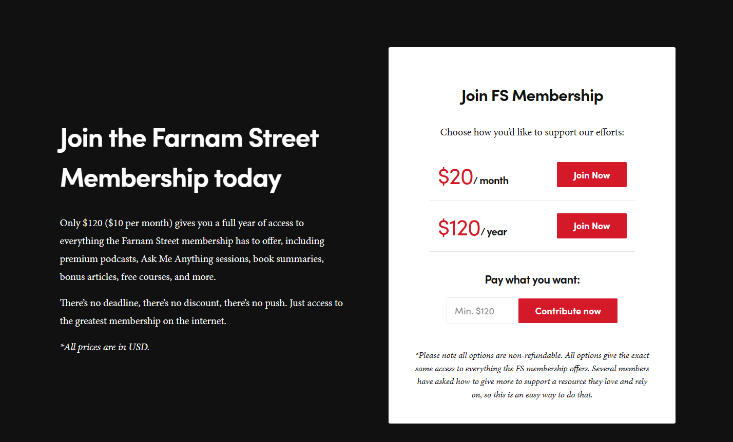 Farnam Street Membership Plans