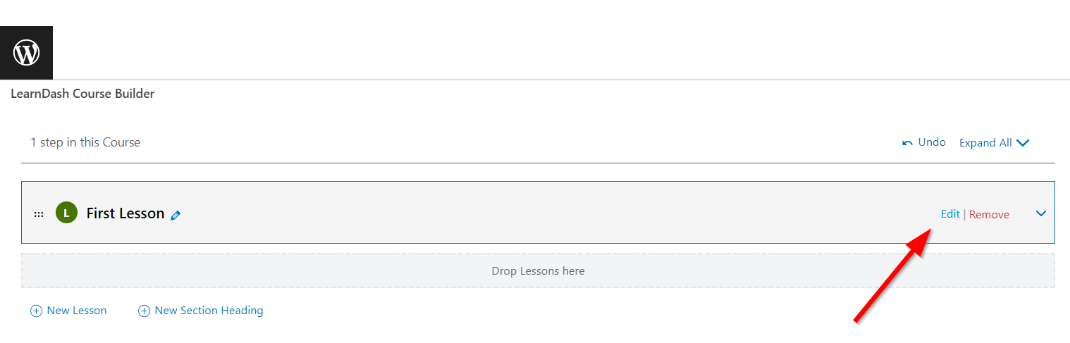 edit learndash lesson