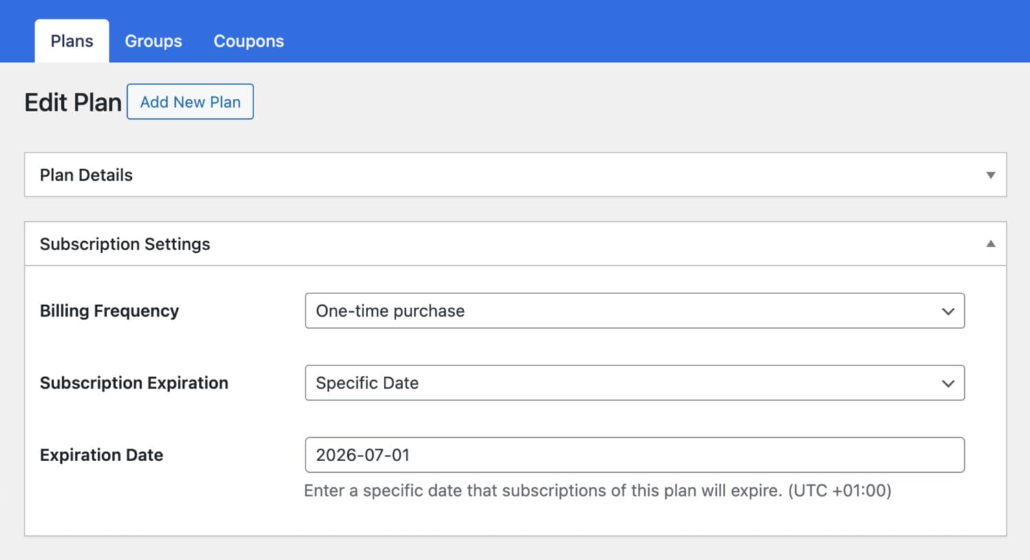 Creating a Fixed Date Expiration membership plan in WordPress