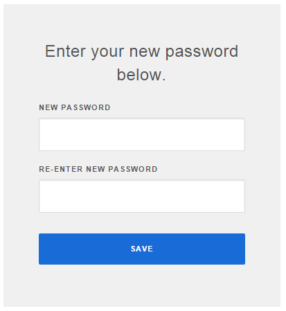 Perfecto Password Reset Form Handler (Grey)